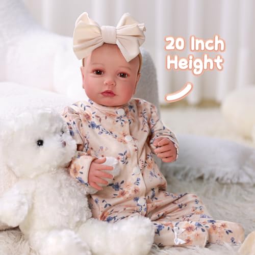 20-inch Soft Vinyl Reborn Baby Doll with Accessories N401