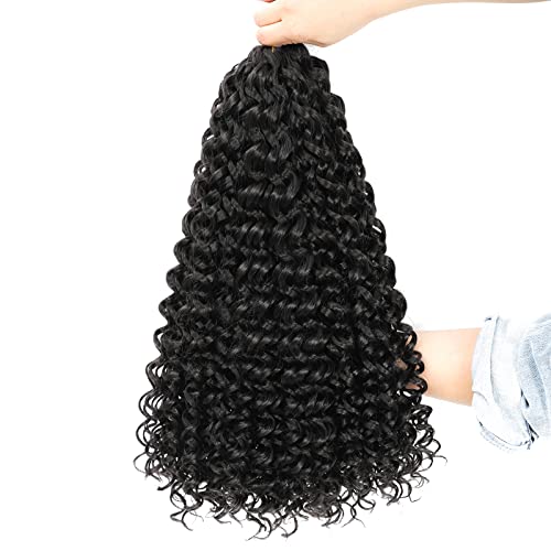 Dansama GoGo Curl Crochet Hair Curly Crochet Hair, Ocean Wave Crochet Hair Water Wave Synthetic Braiding Hair Extensions for Black Women
