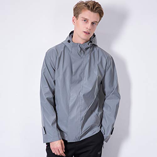 Men's Reflective Jacket Outdoor Windbreaker Running Cycling Coat J831