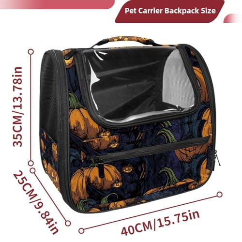 Halloween Pet Carrier Airline Approved for Small Medium Dogs Cats S688252