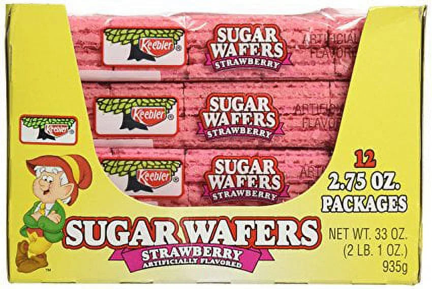 Strawberry Sugar Wafers, 2.75 oz, 12-Pack C133047