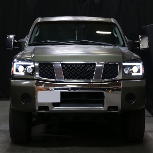 Projector Headlights with LED Sequential Turn Signals for Nissan Armada Titan F85769