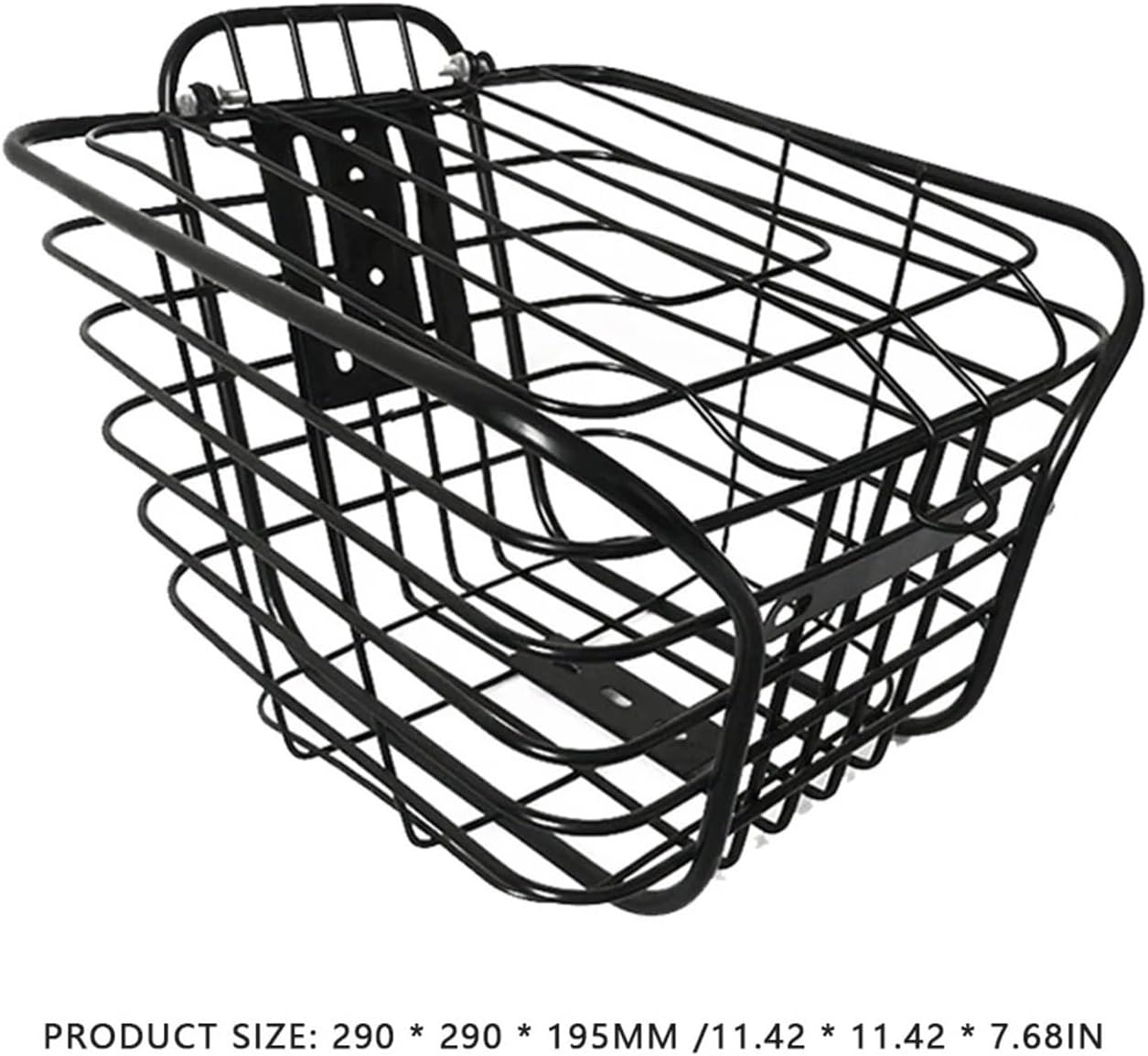 Large-Capacity Metal Bike Front Basket with Cover S122911