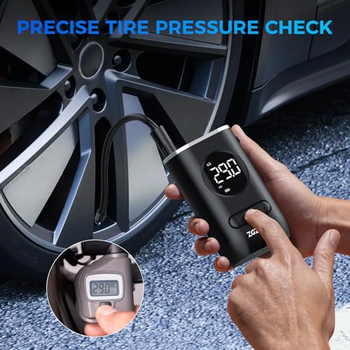 Portable Tire Inflator Air Compressor 150PSI Cordless Pump with Pressure Gauge I943
