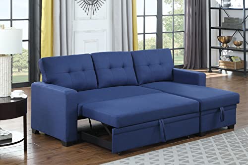 4-in-1 Convertible L Shaped Couch with Pull Out Bed and Storage Z983