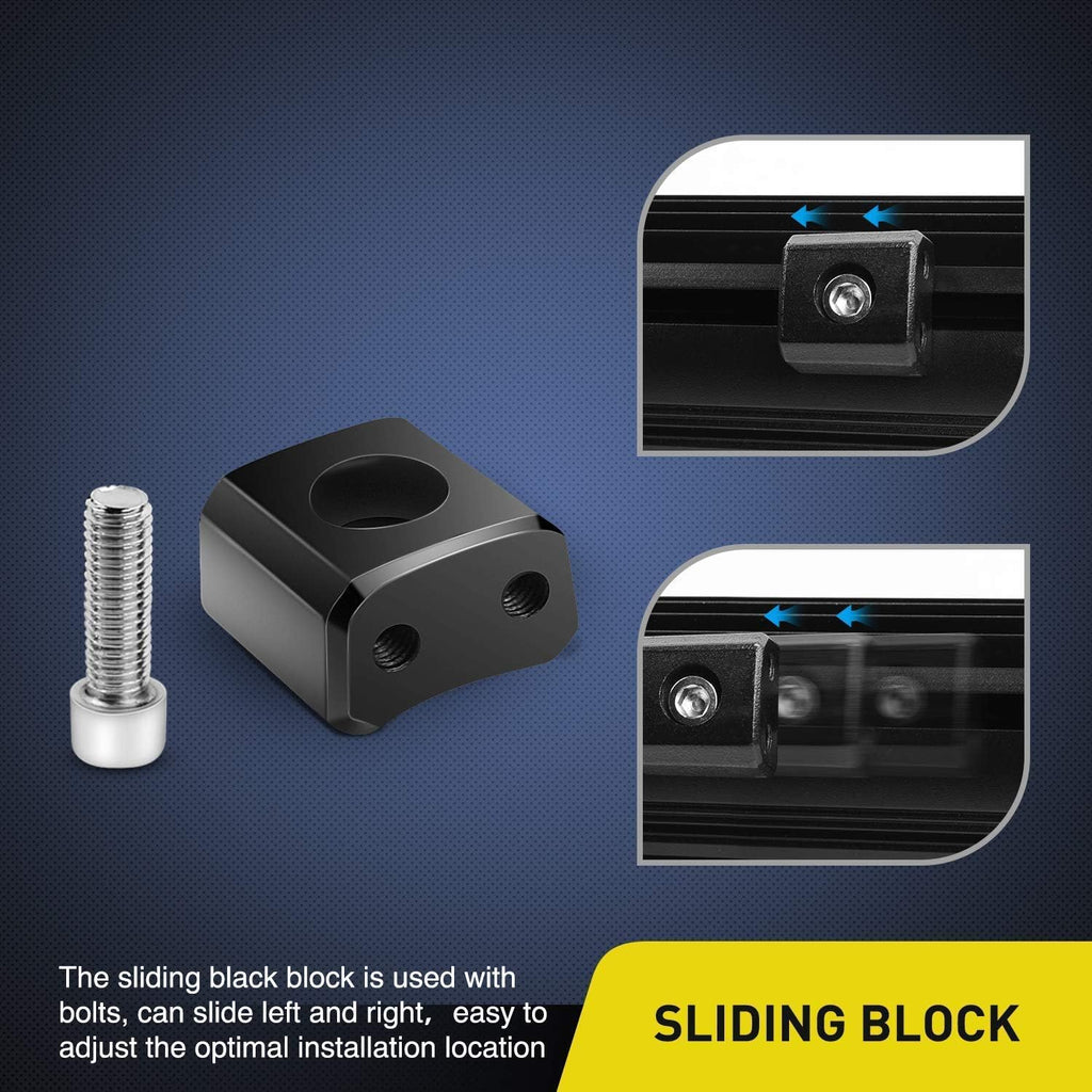 LED Light Bar Slide Mount Bracket, Black W70370