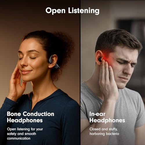 Open Ear Bluetooth Headphones with Mic, IPX5 Waterproof for Sports J8760