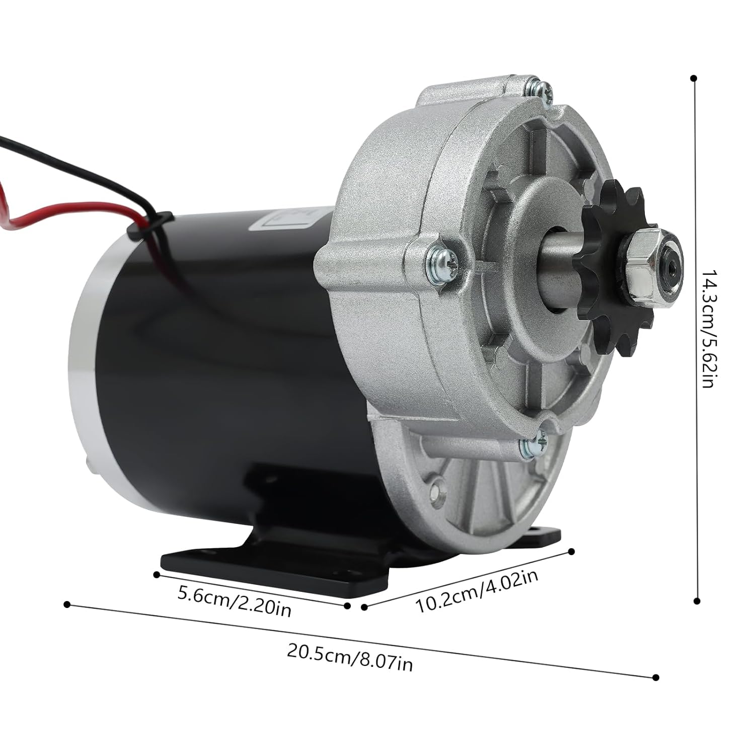 Brushed DC Gear Motor 450RPM 600W 24V for Bicycle Scooter M546
