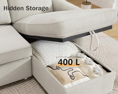 81" Sleeper Sofa Bed with Pull Out Bed, L Shaped Sectional, Chenille Green C110