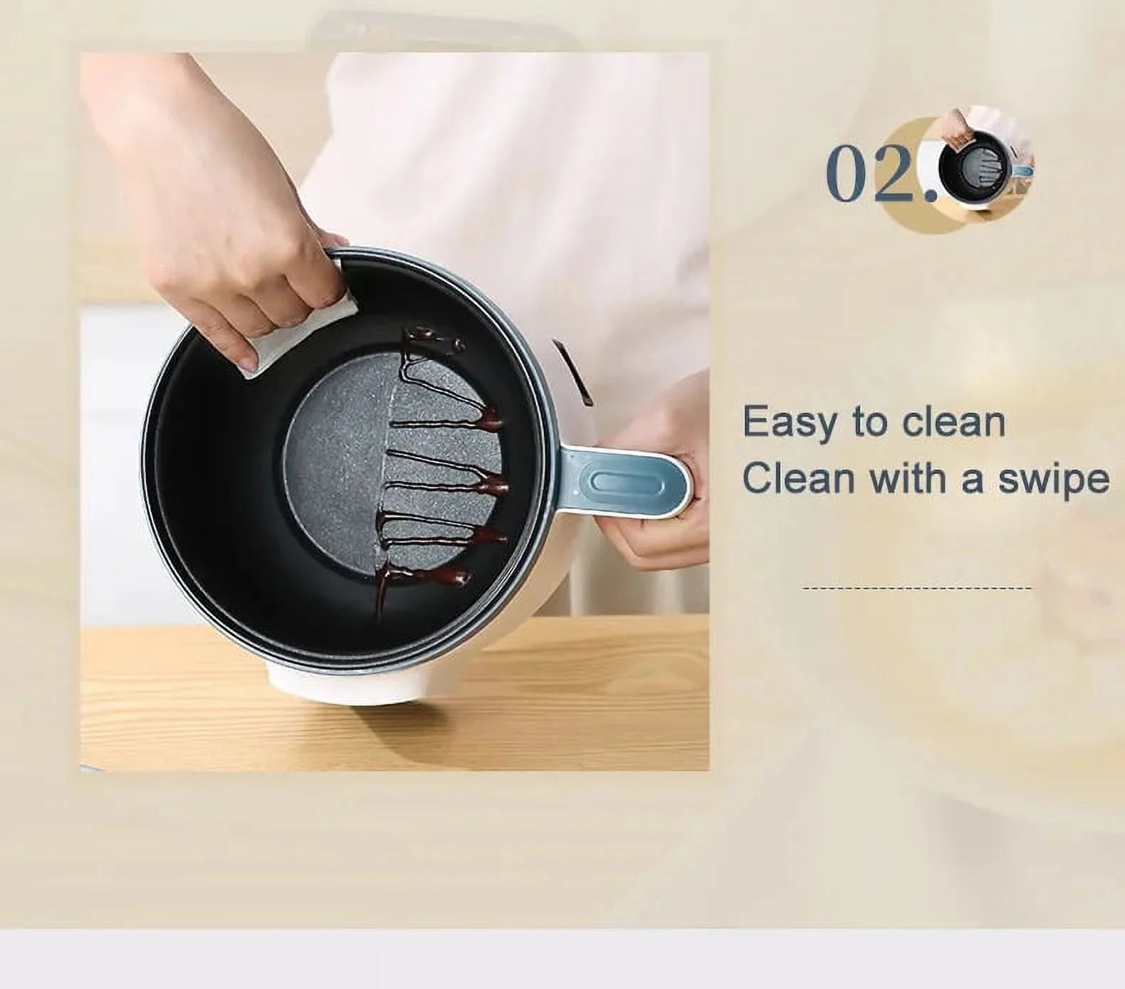 Electric Rice Cooker Non-Stick Multi Cooker for Kitchen U39535