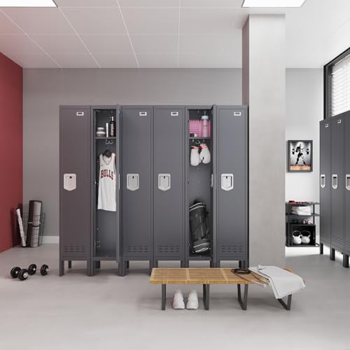 5-Door Steel Storage Locker with Hooks and Card Slots M92401
