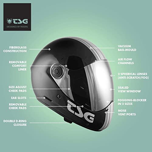Full-Face Helmet with Two Visors for Skateboarding and E-Skating O91823