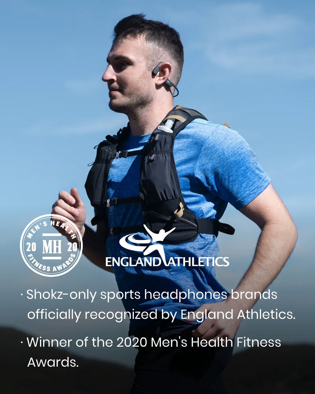 Bone Conduction Waterproof Bluetooth Headphones for Sports with Cooling Wristband, Black S58791