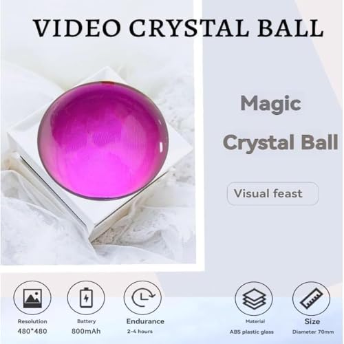 3D Crystal Ball Photo Video Player Christmas Ornament I115
