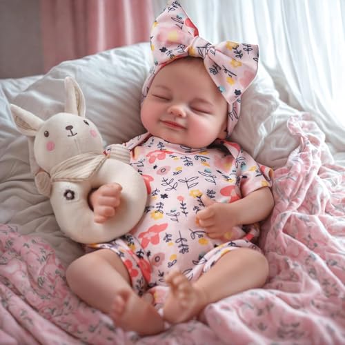 Silicone Reborn Baby Doll 17 Inch Realistic Newborn Vinyl Girl with Gift Box I275733