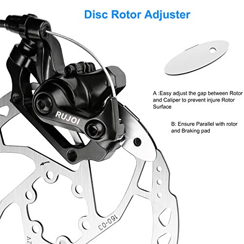 Bike Disc Brake Kit, Aluminum Caliper and Lever, 160mm Rotor B614