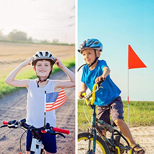 Bike Trailer Safety Flag, 6 Foot Fiberglass Pole, Tear-Resistant Polyester R636