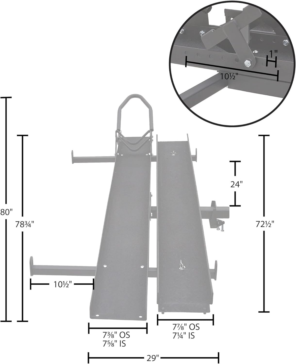 Steel Motorcycle Carrier for RVs, 400 lb Capacity P52090