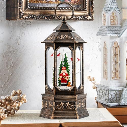 Nutcracker Snow Globe Lantern with Music and Timer Z50315