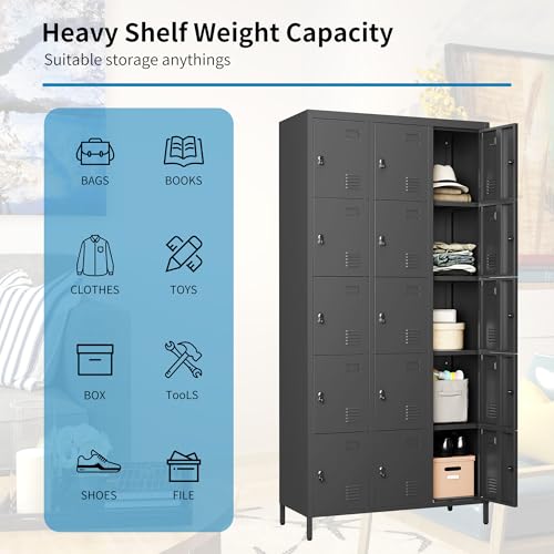 Steel Lockers for Employees, Lockable Storage Cabinet with Assembly X270