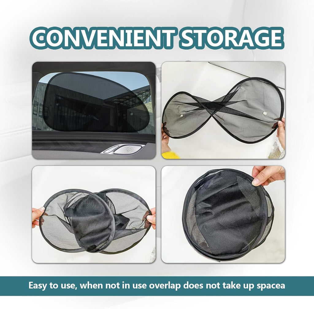 2PCS Universal Car Side Window Sun Shades W322