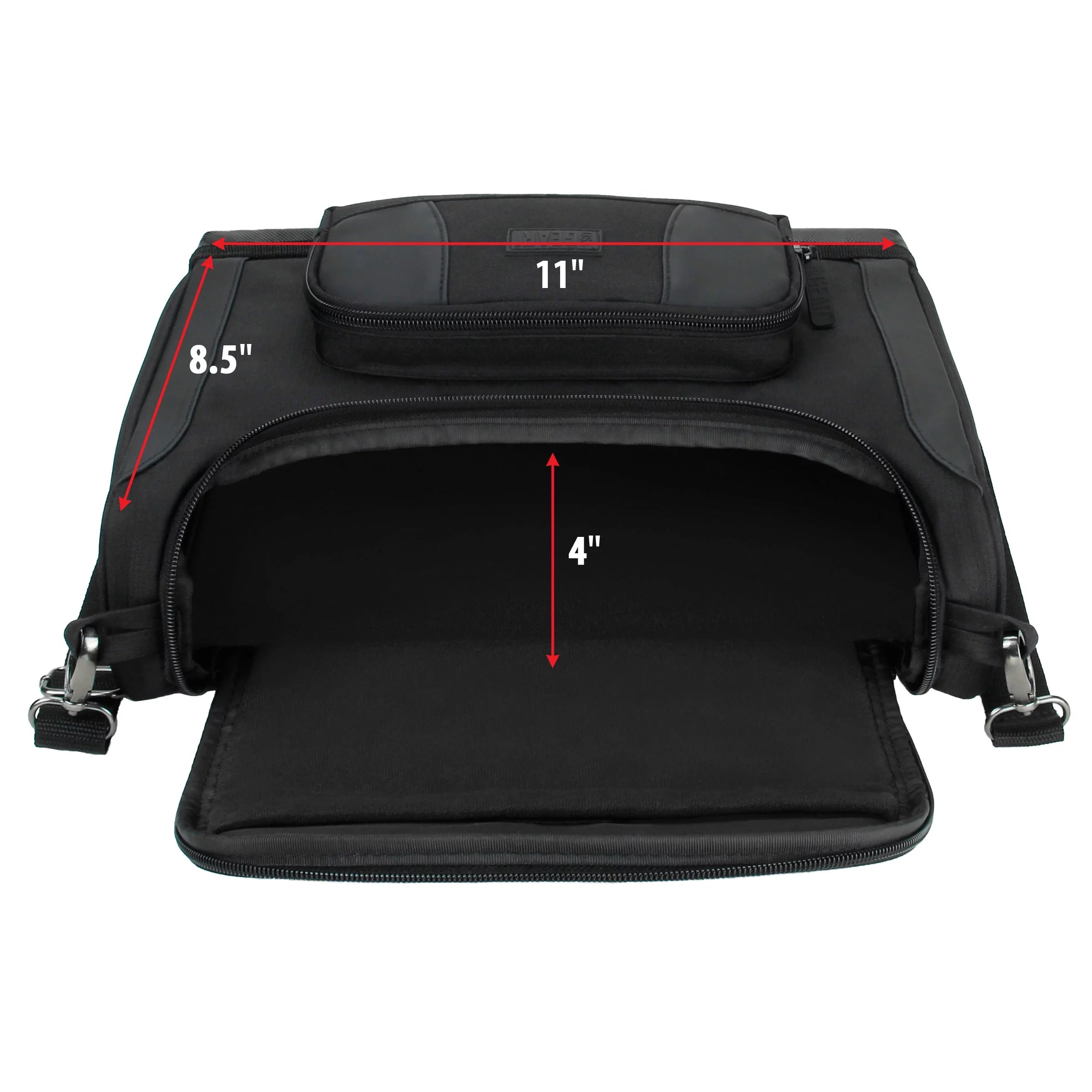 Tablet Bag for 11 Inch iPad Pro and 10.9 Inch iPad Air - Compact Messenger Bag with Durable Shell, Adjustable Interior (Black) T181