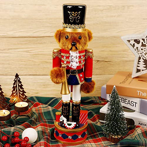 14 Inch Christmas Nutcracker Bear Drummer Ornaments, Tabletop Centerpiece Decor W663