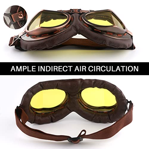 Vintage Pilot Motorcycle Goggles O2711