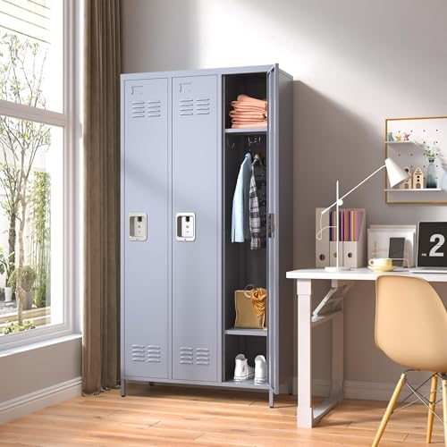 Steel Lockers for Employees, Lockable Storage Cabinet with Assembly X270