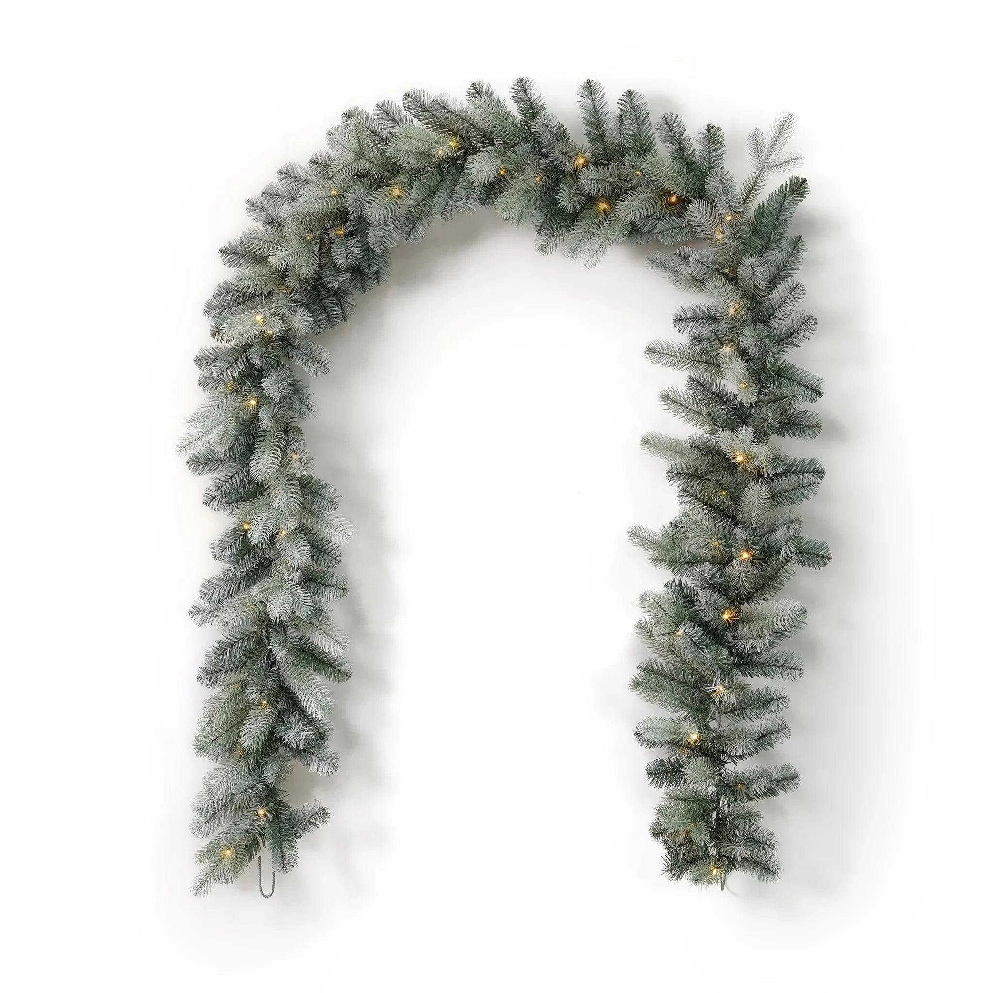 9ft Pre-Lit Garland with 50 Warm White LED Lights, Battery Operated X28230