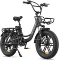 ENGWE L20 960W(Peak) Motor Electric Bike for Adults Women, 20 * 4.0" Fat Tire Step-Thru Ebike, 48V13Ah 87Miles Long Range 24MPH Urban Commuter Off-Road Adventures,7-Speed Gear Front Suspension(Black)