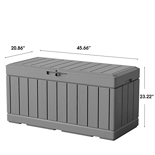 31 Gallon Outdoor Deck Box for Patio Furniture and Garden Tools W716487