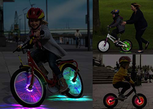 Rechargeable Bike Wheel Hub Lights Waterproof LED Cycling Spoke Lights 7 Color V776