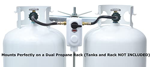 2-Stage Auto Changeover LP Propane Regulator with Two 12 Inch Pigtails D68706