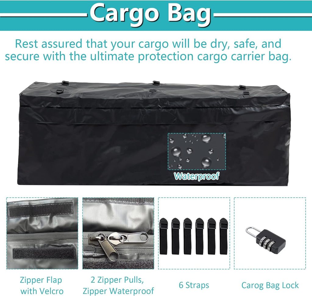 Cargo Rack Carrier with Folding Basket and Hitch Stabilizer K32305