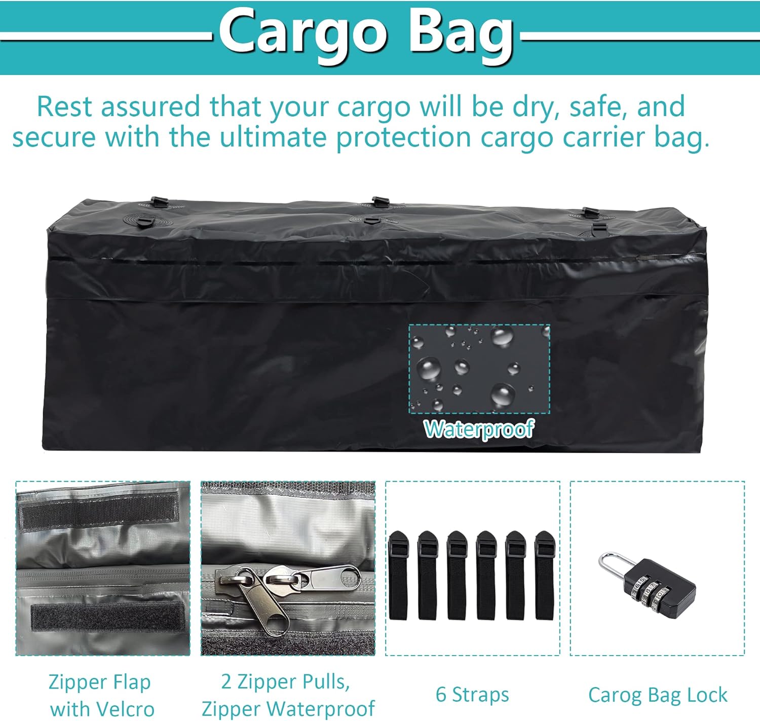 Cargo Rack Carrier with Folding Basket and Hitch Stabilizer K32305