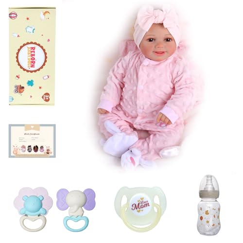 Reborn Baby Doll Sunny - 17 Inch Soft Vinyl Realistic Poseable Doll with Accessories L43468