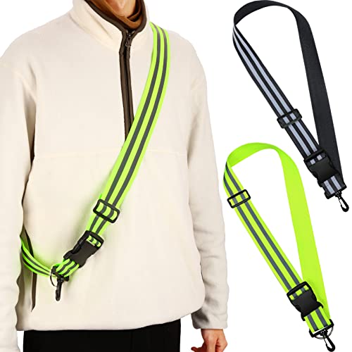 Saintrygo Reflective Sash Reflective Running Gear High Visibility Safety Reflective Sash Reflective Jacket Adjustable Reflective Sash for Walking Cycling at Night