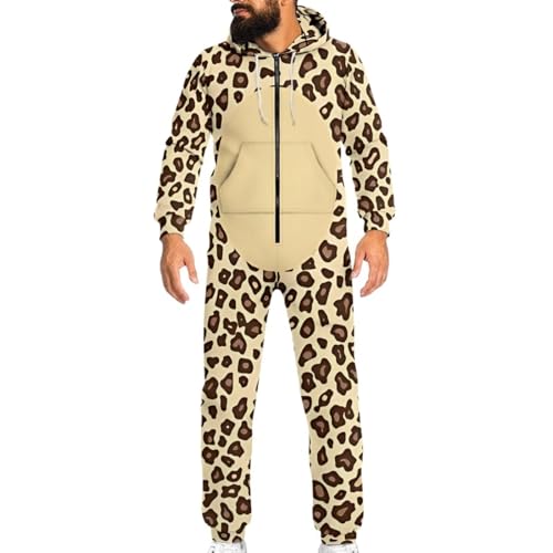 Adult Onesie Hooded One-Piece Pajama Zipper Jumpsuit for Men and Women I930
