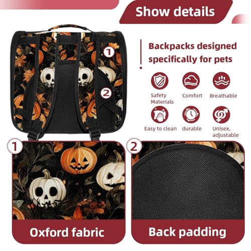 Halloween Pet Carrier Airline Approved for Small Medium Dogs Cats S688252