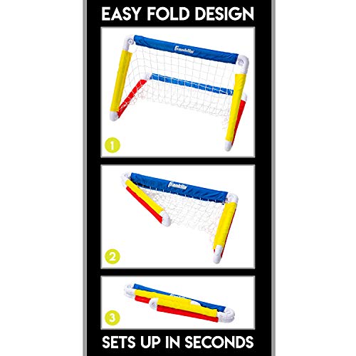 Kids Mini Soccer Goal Set - Portable Folding Net and Ball with Pump - 24" x 16" F922