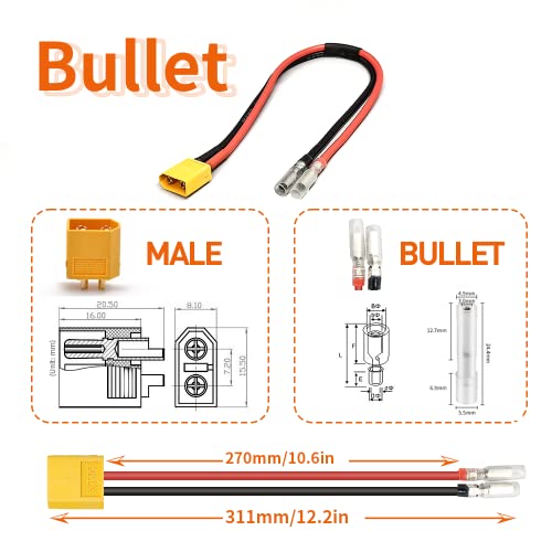 Electric Bike Battery Cable Adapter with XT60 Connector A289