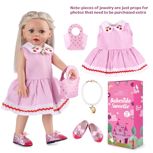 Lifelike Reborn Baby Doll 20 Inch Brown Hair Girl with Clothes and Toy Accessories H822