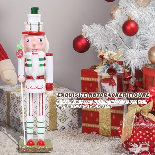 16 Inch Wooden Nutcracker Christmas Decoration for Table Desktop Fireplace Indoor Home H891