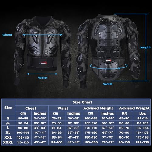 Motorcycle Body Protective Jacket Armor for Men, Motocross Riding Gear L50692