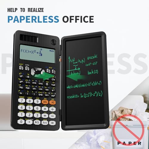 Scientific Calculator with Notepad, 2-Line Display, Solar and Battery Powered Q967