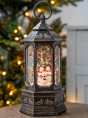 Nutcracker Snow Globe Lantern with Music and Timer Z50315