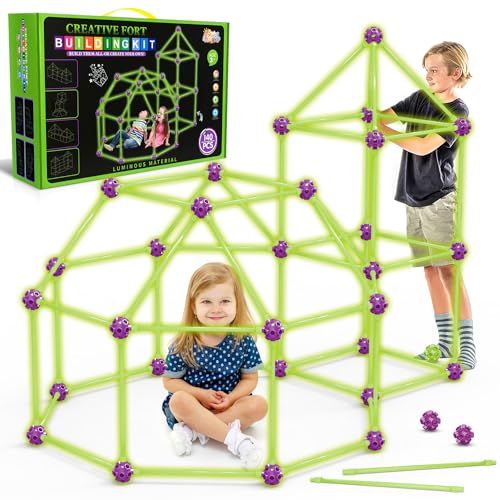 Fort Building Kit for Kids, STEM Construction Toys, 140 Pieces V503086