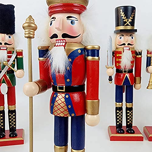 Wooden Nutcracker Ornaments Christmas Decoration Figures (12 Inch, Set) A862348