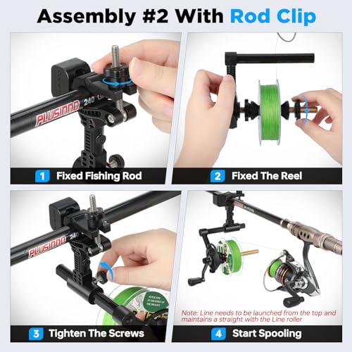 Fishing Line Spooler for Reels, Unwinding Function, Works with Spinning & Cast Reels A734